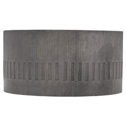 Karen Modern Classic Dark Grey Textured Concrete Round Outdoor Coffee Table|