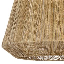 Rebecca Coastal Beach Natural Brown Twisted Jute Pendant|