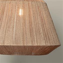 Rebecca Coastal Beach Natural Brown Twisted Jute Pendant|