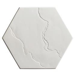 Pavlova French Ivory Stone Top Metal Hexagonal Outdoor Side Table|