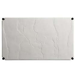 Pavlova French Ivory Stone Top Metal Outdoor Coffee Table|