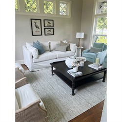 Cisco Home Rebecca Coastal Denim White Slipcovered Sofa - 84"W|