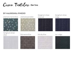 Cisco Home Seda Coastal Style Denim White Cotton Slip Cover Sofa - Large - 100"W|