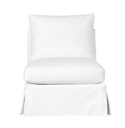 Cisco Home Seda Modern White Cotton Slipcovered Swivel Occasional Chair|