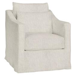 Cisco Home Rebecca Coastal Off White Slipcovered Swivel Club Arm Chair|