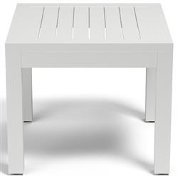 Jace Modern Classic Frost Aluminum Square Outdoor End Table|