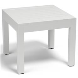 Jace Modern Classic Frost Aluminum Square Outdoor End Table|