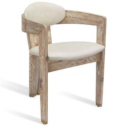 Maryl Modern Cream Faux Leather Upholstered Wood Dining Chair|