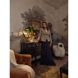 Seamus Modern Ivory Sheepskin Antique Bronze Sheep Statue|