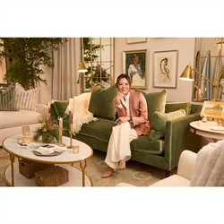 Lorcan Hollywood Regency Ivory Stone Oval Coffee Table|