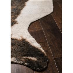 Grand Canyon Rustic Lodge Dark Brown Faux Hide Rug - 3'10"x5'|
