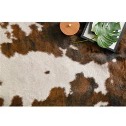 Grand Canyon Rustic Lodge Dark Brown Faux Hide Rug - 3'10"x5'|