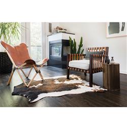 Grand Canyon Rustic Lodge Dark Brown Faux Hide Rug - 3'10"x5'|