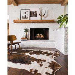 Grand Canyon Rustic Lodge Dark Brown Faux Hide Rug - 3'10"x5'|