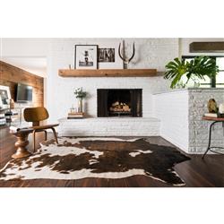 Grand Canyon Rustic Lodge Dark Brown Faux Hide Rug - 3'10"x5'|