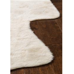 Grand Canyon Rustic Lodge Ivory Faux Hide Rug - 3'10"x5'|