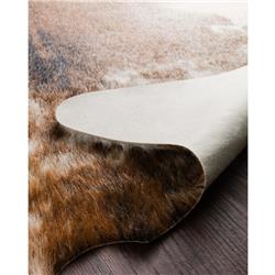 Grand Canyon Rustic Lodge Brown Ivory Faux Hide Rug - 3'10"x5'|
