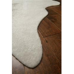 Grand Canyon Rustic Lodge Grey Faux Hide Rug - 3'10"x5'|
