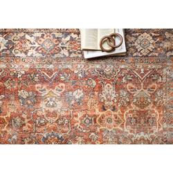 Layla Global Bazaar Orange Patterned Rug - 3'6"x5'6"|