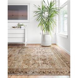 Layla Global Bazaar Olive Brown Patterned Rug - 3'6"x5'6"|