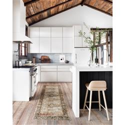 Layla Global Bazaar Olive Brown Patterned Rug - 3'6"x5'6"|