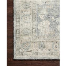 Rosette French Country Blue Medallion Patterned Rug - 5'x7'6"|