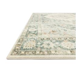 Rosette French Country Green Medallion Patterned Rug - 3'3"x5'3"|
