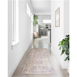 Skye Global Bazaar Blush Pink Floral Patterned Rug - 3'6"x5'6"|