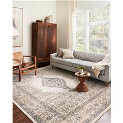 Teagan French Country Brown Floral Patterned Rug - 3'4"x5'7"|