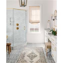 Teagan French Country Brown Floral Patterned Rug - 3'4"x5'7"|