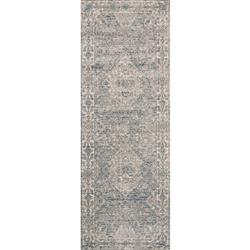 Teagan Global Bazaar Beige Blue Floral Patterned Rug - 3'4"x5'7"|