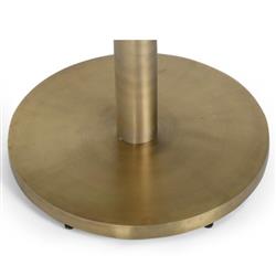 Freya Modern Classic White Marble Antique Brass Bar Table - 24"|