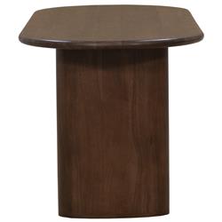 Olivia Modern Classic Dark Brown Acacia Oval Dining Table - 72"W|