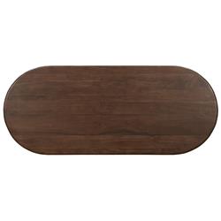 Olivia Modern Classic Dark Brown Acacia Oval Dining Table - 72"W|