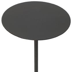 Sierra Industrial Loft Black Mild Steel Cylinder Base Side Drink Table|