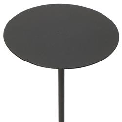 Sierra Industrial Loft Black Mild Steel Dome Base Side Drink Table|