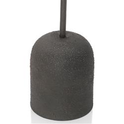 Sierra Industrial Loft Black Mild Steel Dome Base Side Drink Table|