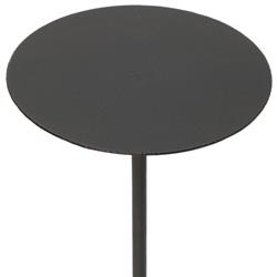 Sierra Industrial Loft Black Mild Steel Sphere Base Side Drink Table|