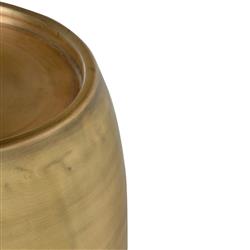 Zelda Industrial Loft Antique Brass Mild Steel Barrel Side Table|