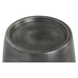 Zelda Industrial Loft Black Zinc Mild Steel Barrel Side Table|