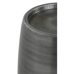 Zelda Industrial Loft Black Zinc Mild Steel Barrel Side Table|