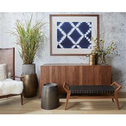 Zelda Industrial Loft Black Zinc Mild Steel Barrel Side Table|