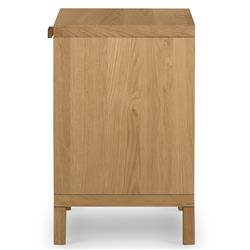 Allie Coastal Light Brown Oak Wood Nightstand|