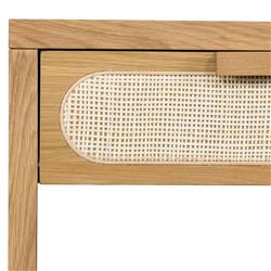 Allie Coastal Light Brown Oak Wood Nightstand|