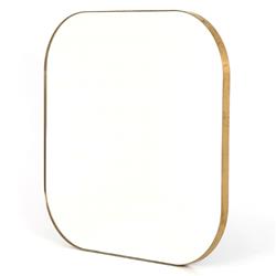 Ian Modern Classic Gold Stainless Steel Square Wall Mirror - Large|