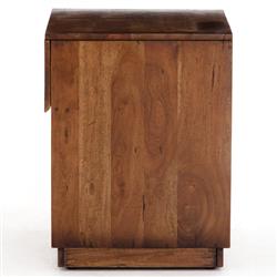Scarlett Modern Classic Brown Acacia Wood Nightstand|