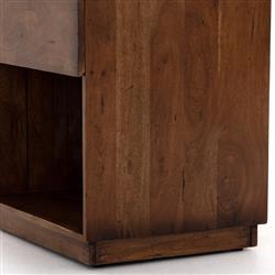Scarlett Modern Classic Brown Acacia Wood Nightstand|