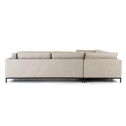 Allison Modern Classic Light Grey Upholstered 3 Piece Sectional Sofa|