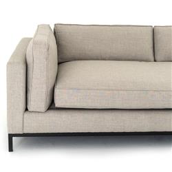 Allison Modern Classic Light Grey Upholstered 3 Piece Sectional Sofa|