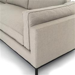 Allison Modern Classic Light Grey Upholstered 3 Piece Sectional Sofa|